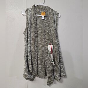 NWT! Ruby Rd Sleevless Open Front Cardigan!